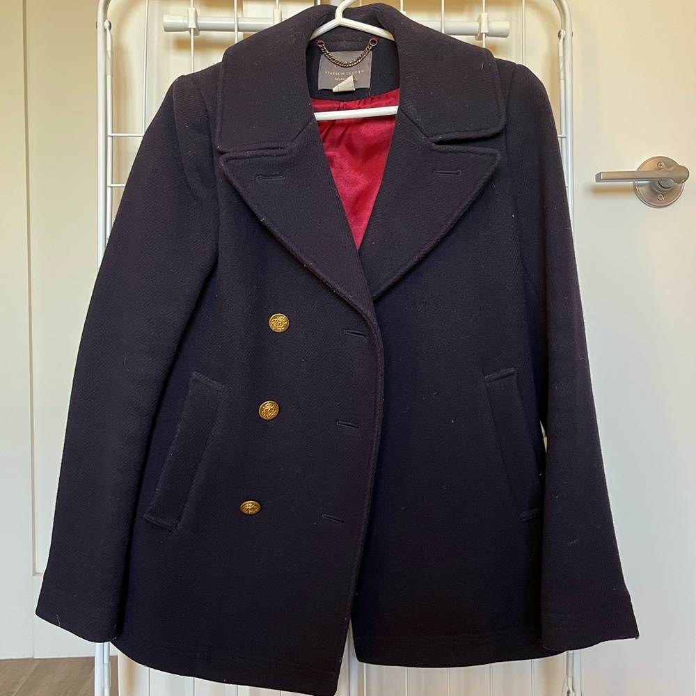 Gorgeous JCREW Wool Peacoat Stadium Cloth
Nello Gori size 4 Navy